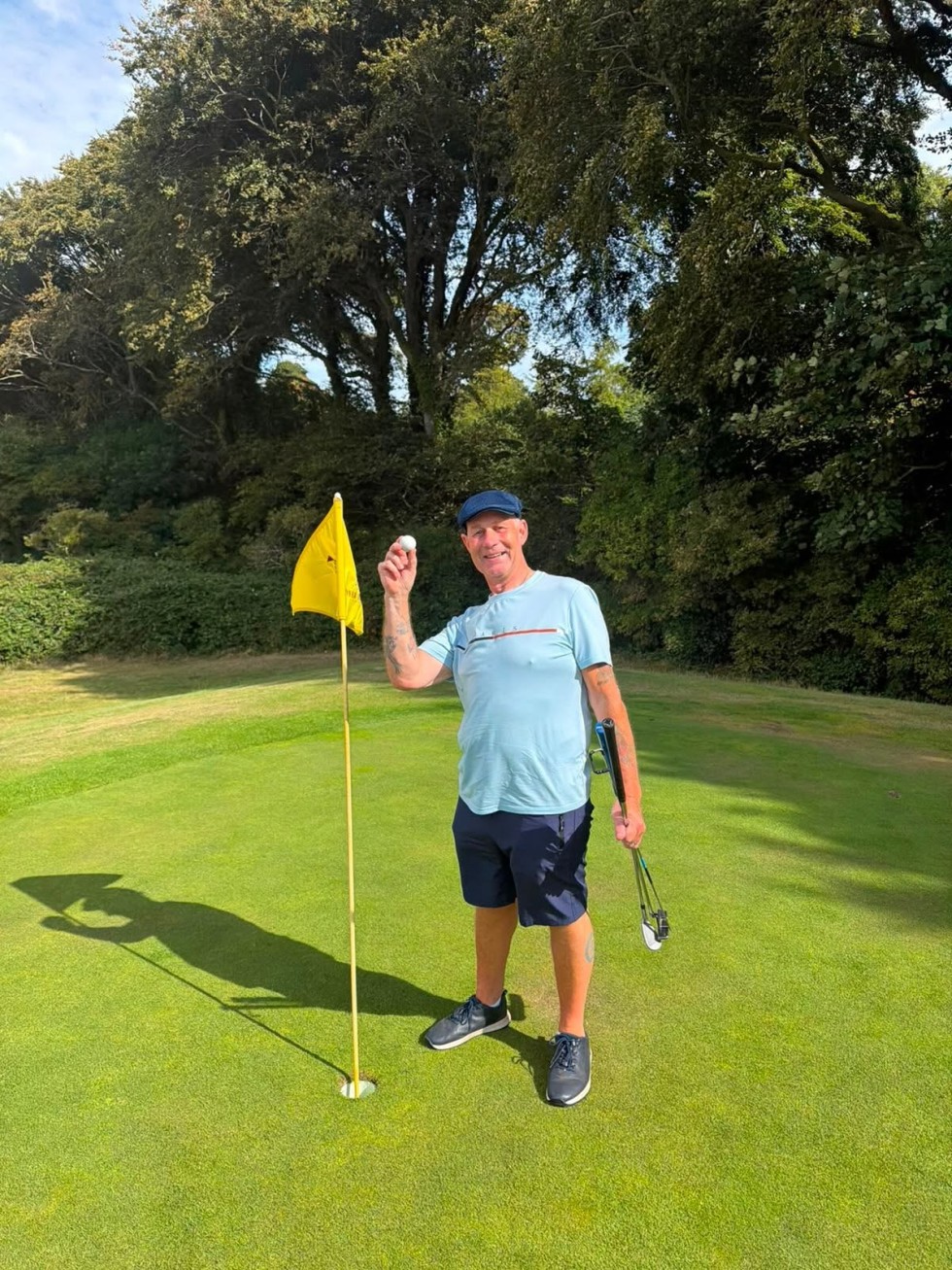 Michael Yates and his hole in one
